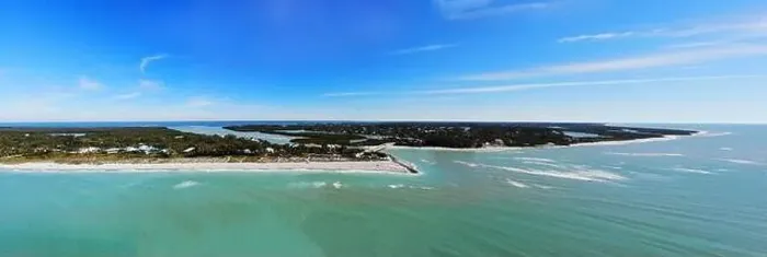 Framed Print : Aerial view of the road bridge between Captiva Island and Sanibel Island in Lee County, Florida, United States Framed Print : Aerial view of the road bridge between Captiva Island and Sanibel Island in Lee County, Florida, United States