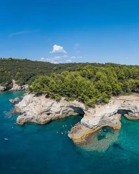 Framed Print : Aerial view of Rocky beach near Pula, Croatia Framed Print : Aerial view of Rocky beach near Pula, Croatia