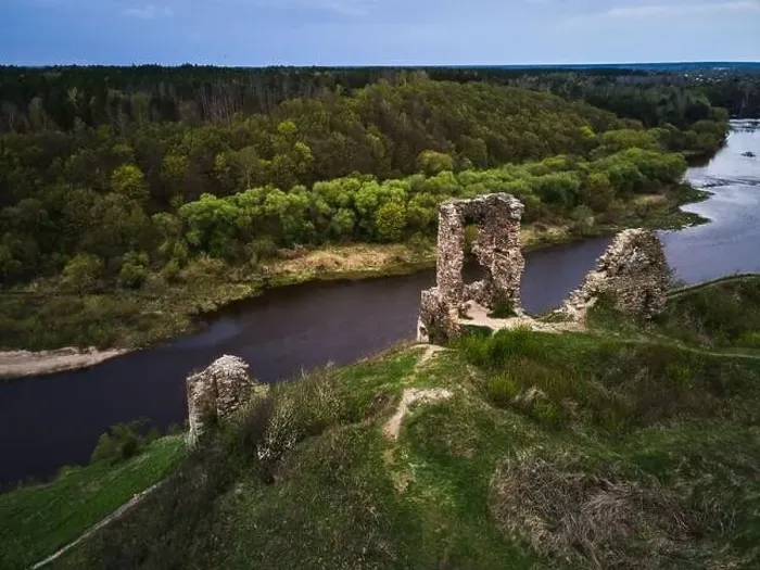 Framed Print : Aerial view of ruins of the castle in Gubkiv, Rivne region, near river Sluch. Travel destinations in Ukraine Framed Print : Aerial view of ruins of the castle in Gubkiv, Rivne region, near river Sluch. Travel destinations in Ukraine