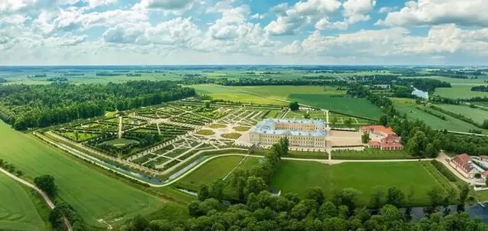 Framed Print : aerial view of the Rundale Palace in Latvia Framed Print : aerial view of the Rundale Palace in Latvia