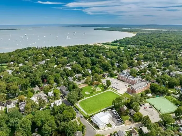 Framed Print : aerial view of sag harbor elementary school and surrounding area Framed Print : aerial view of sag harbor elementary school and surrounding area