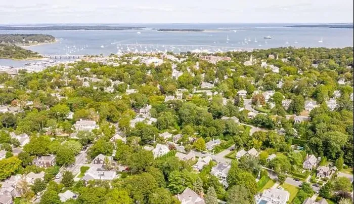 Framed Print : aerial view of Sag Harbor, NY Framed Print : aerial view of Sag Harbor, NY