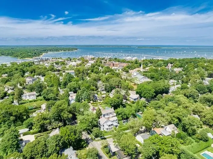 Framed Print : Aerial view of Sag Harbor, NY Framed Print : Aerial view of Sag Harbor, NY