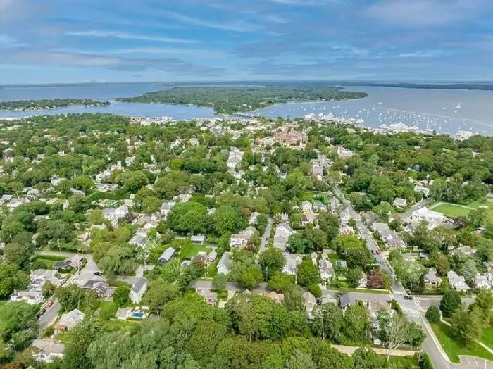 Framed Print : aerial view of sag Harbor, ny Framed Print : aerial view of sag Harbor, ny