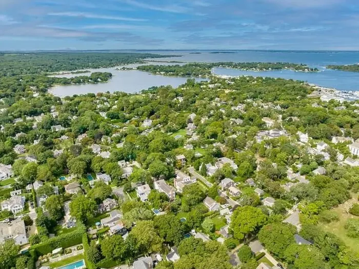 Framed Print : aerial view of sag Harbor, ny Framed Print : aerial view of sag Harbor, ny
