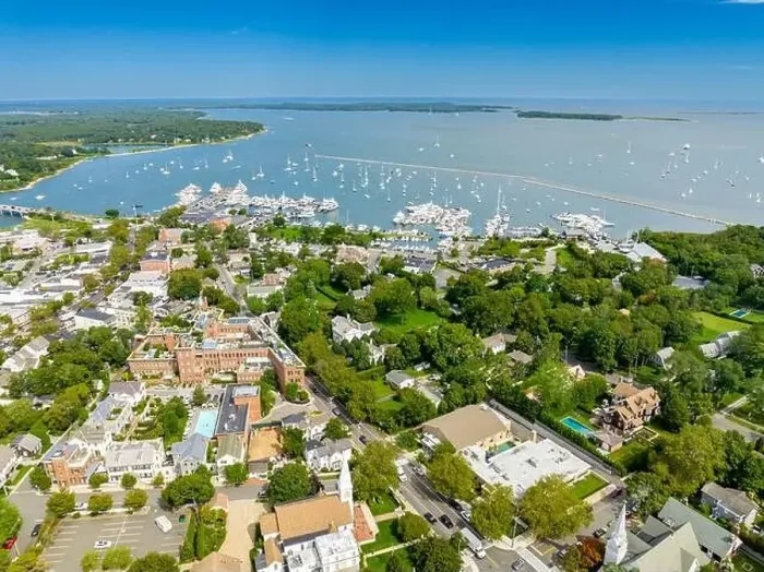 Framed Print : aerial view of sag Harbor, ny Framed Print : aerial view of sag Harbor, ny