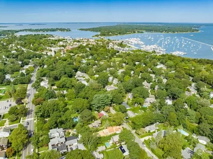 Framed Print : aerial view of sag Harbor, ny Framed Print : aerial view of sag Harbor, ny