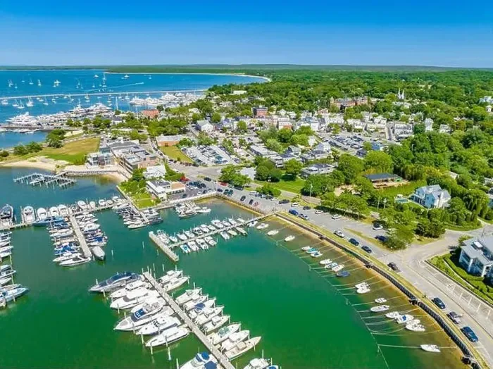 Framed Print : Aerial view of Sag Harbor Village Framed Print : Aerial view of Sag Harbor Village