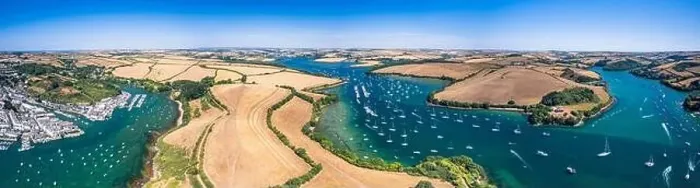 Framed Print : Aerial view of SALCOMBE and Kingsbridge Estuary from a drone, South Hams, Devon, England Framed Print : Aerial view of SALCOMBE and Kingsbridge Estuary from a drone, South Hams, Devon, England