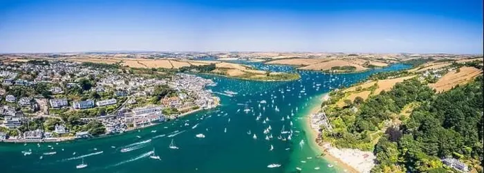 Framed Print : Aerial view of SALCOMBE and Kingsbridge Estuary from a drone, South Hams, Devon, England Framed Print : Aerial view of SALCOMBE and Kingsbridge Estuary from a drone, South Hams, Devon, England