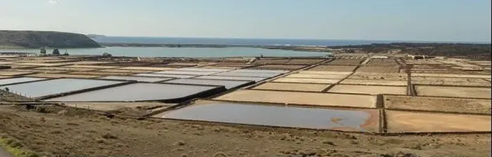 Framed Print : Aerial view at the salt mine of Janubio on Lanzarote island in Spain