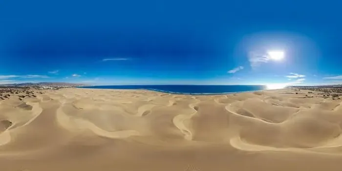 Framed Print : Aerial View of Sand Dunes in Gran Canaria with beautiful coast and beach, Canarian Islands, Spain Framed Print : Aerial View of Sand Dunes in Gran Canaria with beautiful coast and beach, Canarian Islands, Spain