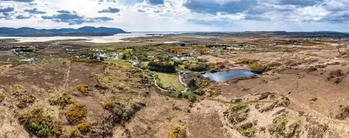 Framed Print : Aerial view of the Sandfield area between Ardara and Portnoo in Donegal - Ireland Framed Print : Aerial view of the Sandfield area between Ardara and Portnoo in Donegal - Ireland