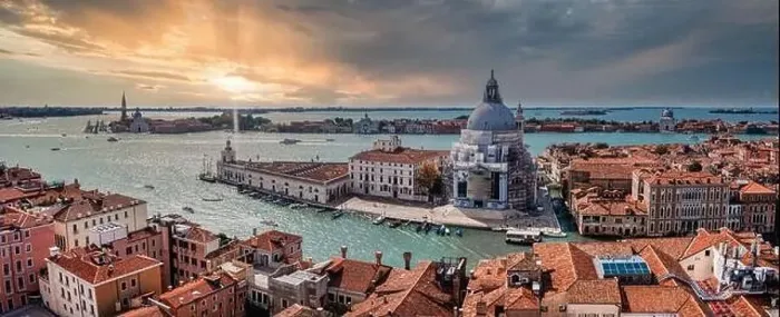 Framed Print : Aerial view of Santa Maria della Salute church in Venice Framed Print : Aerial view of Santa Maria della Salute church in Venice