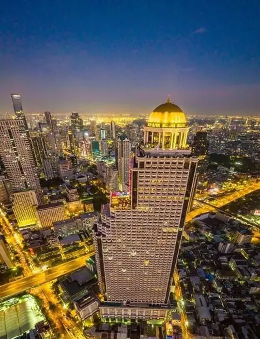 Framed Print : Aerial view of Saphan Taksin district near the Taksin bridge and Chao Phraya river, Bangkok, Thailand Framed Print : Aerial view of Saphan Taksin district near the Taksin bridge and Chao Phraya river, Bangkok, Thailand