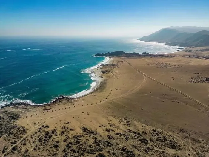 Framed Print : Aerial view of the scenic National Park Pan de Azúcar at the coast of the Atacama desert in Chile - Traveling Framed Print : Aerial view of the scenic National Park Pan de Azúcar at the coast of the Atacama desert in Chile - Traveling