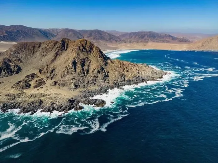 Framed Print : Aerial view of the scenic National Park Pan de Azúcar at the coast of the Atacama desert in Chile - Traveling Framed Print : Aerial view of the scenic National Park Pan de Azúcar at the coast of the Atacama desert in Chile - Traveling