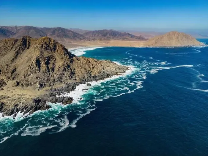 Framed Print : Aerial view of the scenic National Park Pan de Azúcar at the coast of the Atacama desert in Chile - Traveling Framed Print : Aerial view of the scenic National Park Pan de Azúcar at the coast of the Atacama desert in Chile - Traveling