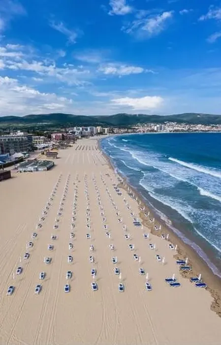 Framed Print : Aerial view to the sea resort Sunny Beach on the Bulgarian Blak Sea coast Framed Print : Aerial view to the sea resort Sunny Beach on the Bulgarian Blak Sea coast