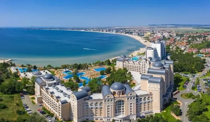 Framed Print : Aerial view to the sea resort Sunny Beach on the Bulgarian Blak Sea coast Framed Print : Aerial view to the sea resort Sunny Beach on the Bulgarian Blak Sea coast