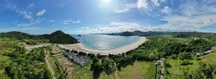 Framed Print : Aerial view of Selong Belanak, Tropical island with sandy beach and turquoise ocean with waves Framed Print : Aerial view of Selong Belanak, Tropical island with sandy beach and turquoise ocean with waves