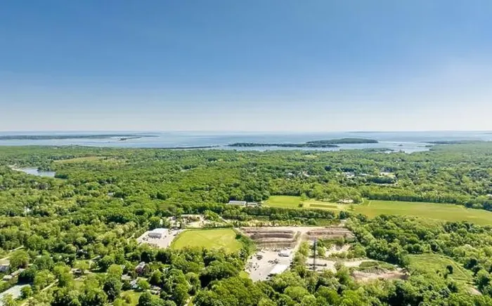 Framed Print : aerial view of shelter island, ny