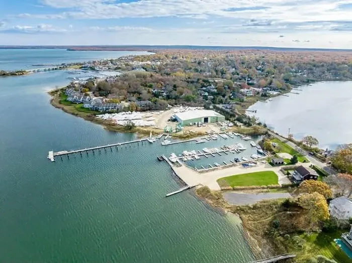 Framed Print : aerial view of ship ashore marina and sag harbor Framed Print : aerial view of ship ashore marina and sag harbor