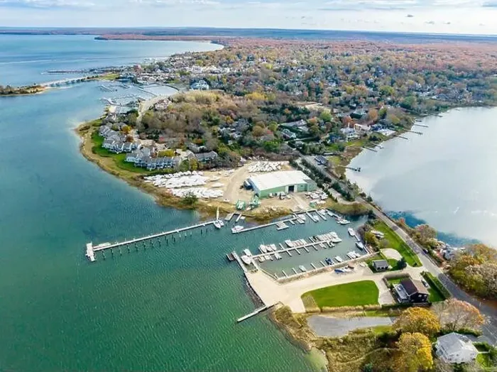 Framed Print : aerial view of ship ashore marina and sag harbor Framed Print : aerial view of ship ashore marina and sag harbor