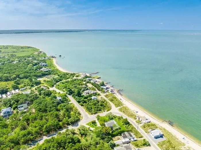 Framed Print : aerial view of the shore road area, east hampton, ny Framed Print : aerial view of the shore road area, east hampton, ny