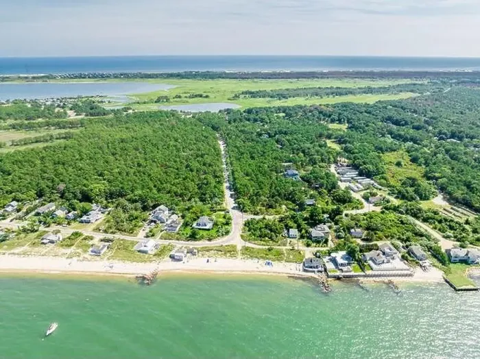Framed Print : aerial view of the shore road area, east hampton, ny Framed Print : aerial view of the shore road area, east hampton, ny