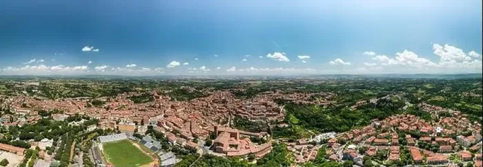 Framed Print : Aerial view of Siena, medieval town in Tuscany Framed Print : Aerial view of Siena, medieval town in Tuscany