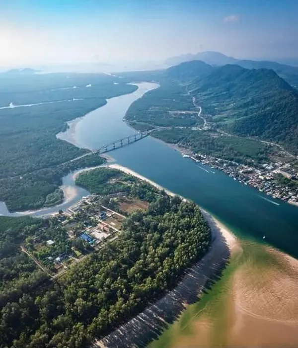 Framed Print : Aerial view of the Siri Lanta Bridge in koh Lanta, Krabi, Thailand Framed Print : Aerial view of the Siri Lanta Bridge in koh Lanta, Krabi, Thailand