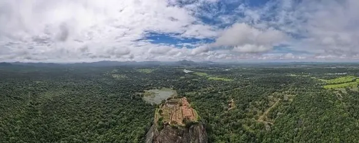 Framed Print : Aerial View of Sri Lanka's Famous Sigiriya Rock and Pidurangala Framed Print : Aerial View of Sri Lanka's Famous Sigiriya Rock and Pidurangala