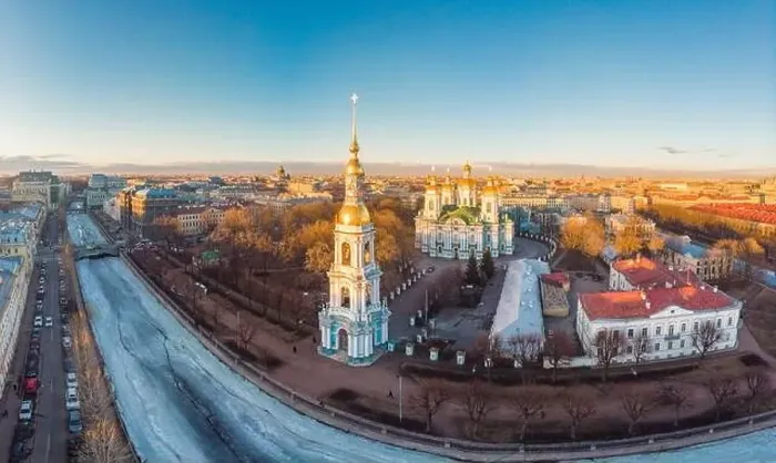 Framed Print : Aerial top view to St. Nicholas Naval Sea Cathedral in sunny day Framed Print : Aerial top view to St. Nicholas Naval Sea Cathedral in sunny day