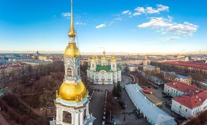 Framed Print : Aerial top view to St. Nicholas Naval Sea Cathedral in sunny day Framed Print : Aerial top view to St. Nicholas Naval Sea Cathedral in sunny day