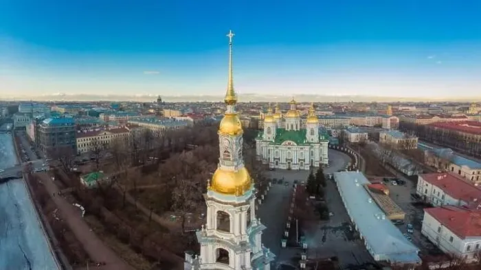 Framed Print : Aerial top view to St. Nicholas Naval Sea Cathedral in sunny day Framed Print : Aerial top view to St. Nicholas Naval Sea Cathedral in sunny day