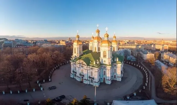 Framed Print : Aerial top view to St. Nicholas Naval Sea Cathedral in sunny day Framed Print : Aerial top view to St. Nicholas Naval Sea Cathedral in sunny day