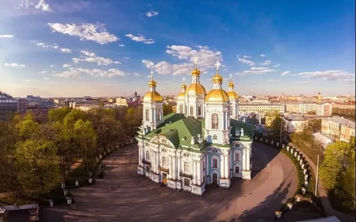 Framed Print : Aerial top view to St. Nicholas Naval Sea Cathedral in sunny day Framed Print : Aerial top view to St. Nicholas Naval Sea Cathedral in sunny day