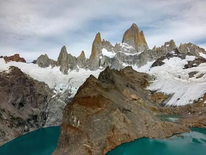 Framed Print : Aerial view of the stunning Laguna de los Tres Framed Print : Aerial view of the stunning Laguna de los Tres