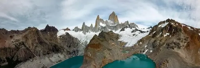 Framed Print : Aerial view of the stunning Laguna de los Tres Framed Print : Aerial view of the stunning Laguna de los Tres