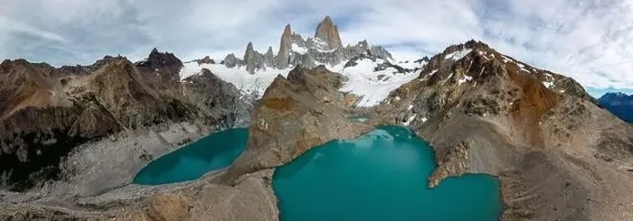 Framed Print : Aerial view of the stunning Laguna de los Tres Framed Print : Aerial view of the stunning Laguna de los Tres