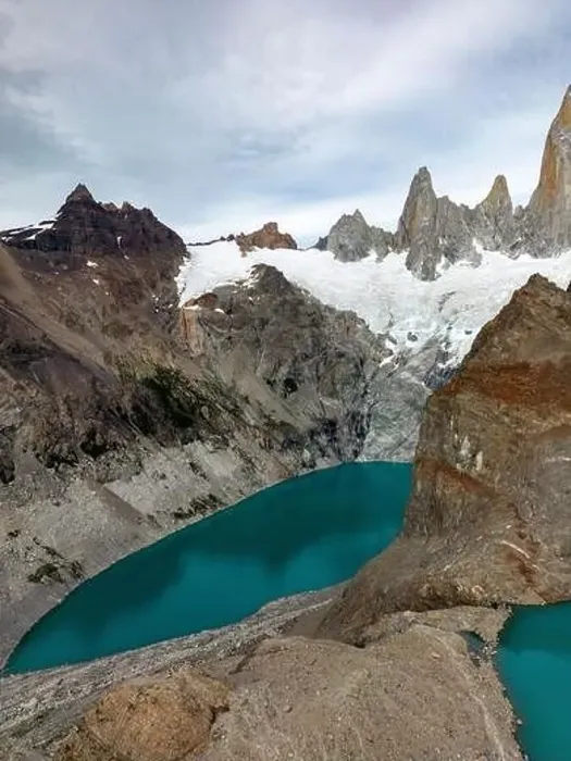 Framed Print : Aerial view of the stunning Laguna de los Tres Framed Print : Aerial view of the stunning Laguna de los Tres