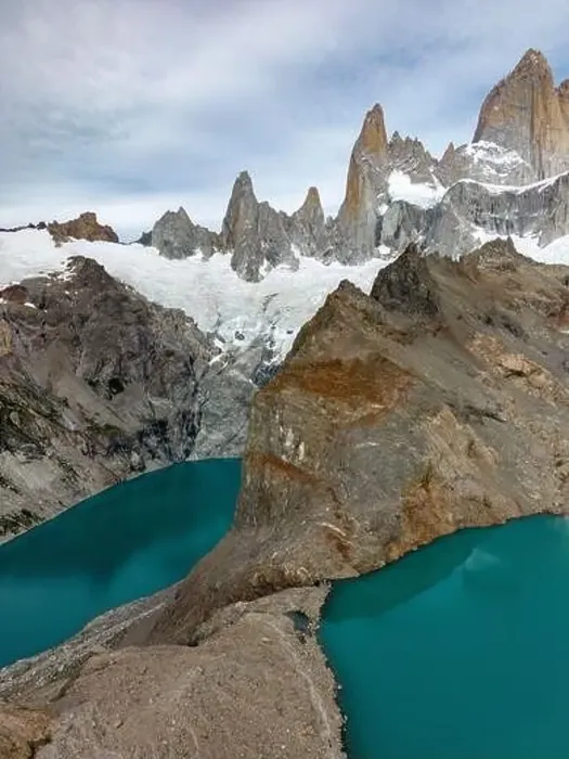Framed Print : Aerial view of the stunning Laguna de los Tres Framed Print : Aerial view of the stunning Laguna de los Tres