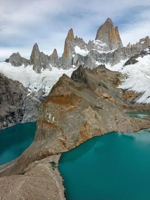 Framed Print : Aerial view of the stunning Laguna de los Tres Framed Print : Aerial view of the stunning Laguna de los Tres
