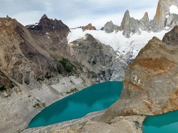Framed Print : Aerial view of the stunning Laguna de los Tres Framed Print : Aerial view of the stunning Laguna de los Tres