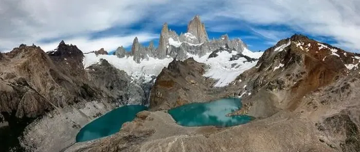 Framed Print : Aerial view of the stunning Laguna de los Tres Framed Print : Aerial view of the stunning Laguna de los Tres
