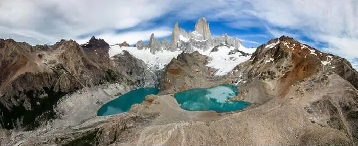 Framed Print : Aerial view of the stunning Laguna de los Tres Framed Print : Aerial view of the stunning Laguna de los Tres