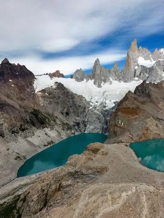 Framed Print : Aerial view of the stunning Laguna de los Tres Framed Print : Aerial view of the stunning Laguna de los Tres