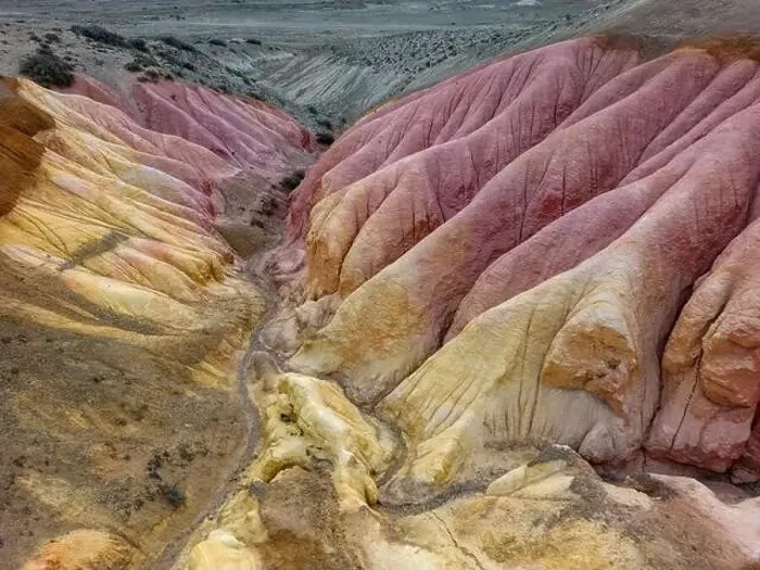 Framed Print : Aerial view of the stunning landscape of Tierra de Colores in Parque Patagonia in Argentina, South America Framed Print : Aerial view of the stunning landscape of Tierra de Colores in Parque Patagonia in Argentina, South America