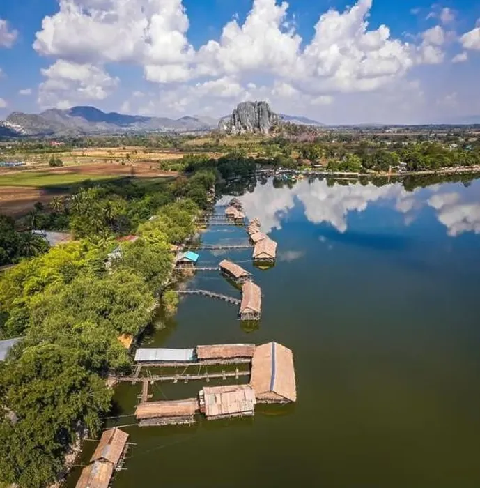 Framed Print : Aerial view of Sub Lek Reservoir, lake in LopBuri, Thailand Framed Print : Aerial view of Sub Lek Reservoir, lake in LopBuri, Thailand